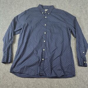 Sonoma Button‎ Up Shirt Men's Size XL Extra Large Blue White Print Long Sleeve